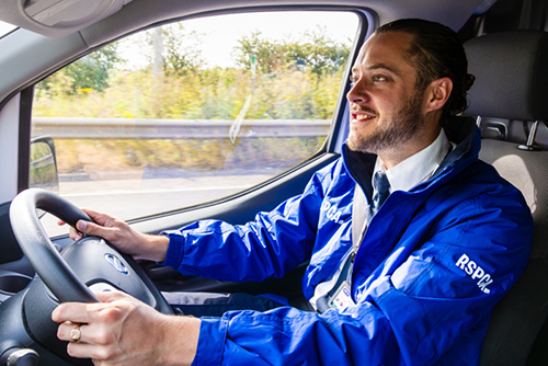 RSPCA Employee with Van RSPCA Employee with Van